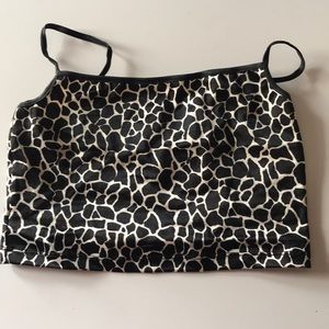 Zebra/giraffe print crop top